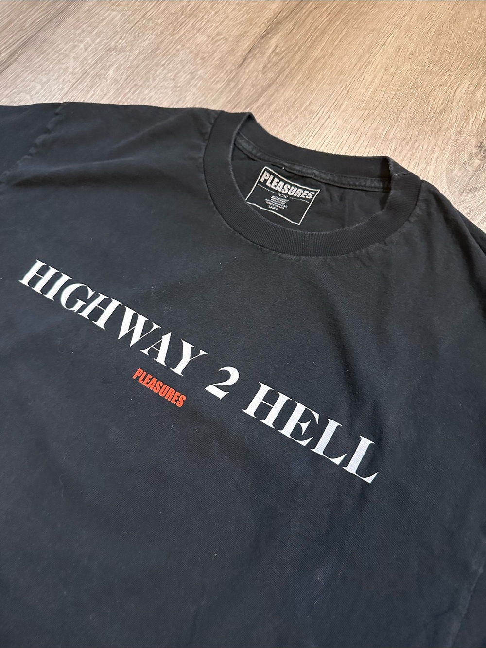 Pleasures 'Highway 2 Hell' Black Graphic T-Shirt